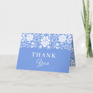 Chinoiserie Blue Floral Bridal Shower Thank You Card
