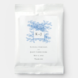 Chinoiserie Blue Floral Classic Wedding Monogram Margarita Drink Mix
