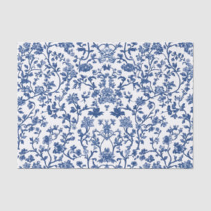 Chinoiserie Blue Floral Tissue Paper