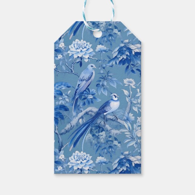 Chinoiserie Blue Gift Tags (Front)