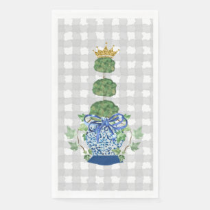 Chinoiserie Blue Ginger Jar topiary Paper Guest Towels