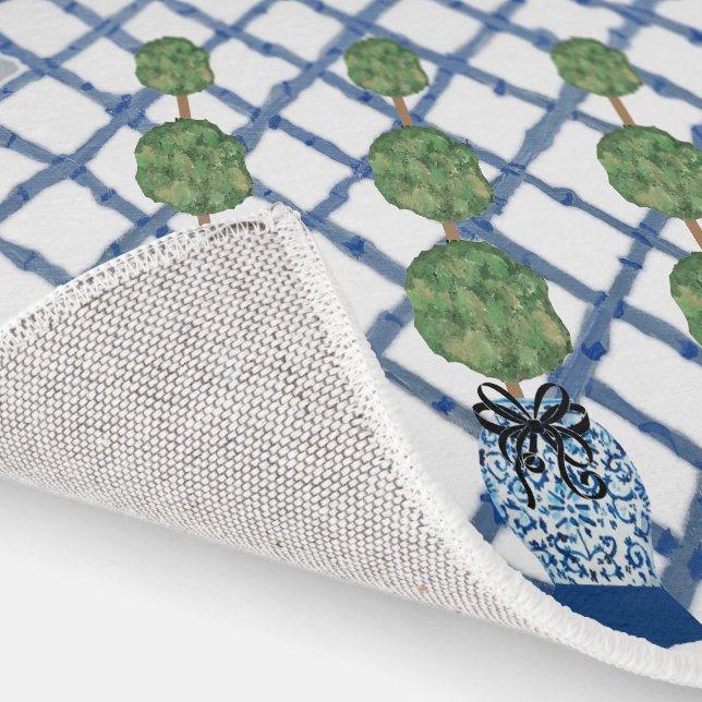 Chinoiserie Blue Ginger Jars Doormat Welcome Mat (Indoor)