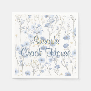 Chinoiserie Blue Toile custom Mahjong Napkins