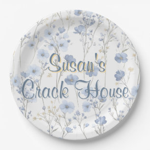 Chinoiserie Blue Toile custom Mahjong Paper Plates