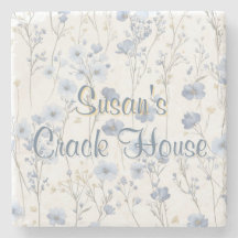 Chinoiserie Blue Toile Peacock Custom Mahjong