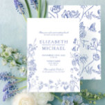 Chinoiserie Blue Victorian Post Wedding Brunch Invitation<br><div class="desc">There’s nothing quite like our Classic Chinoiserie Blue Victorian Floral Invitation to make your upcoming post wedding brunch stand out. Our exquisitely designed blue victorian floral invitation perfectly blends hand drawn characters of buzzing bees and delicate butterflies, nestled atop luscious garden flowers. Make your day extra special by personalising the...</div>