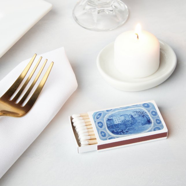 Chinoiserie Blue Willow Ginger Jar Matchbox Matchboxes (Insitu)