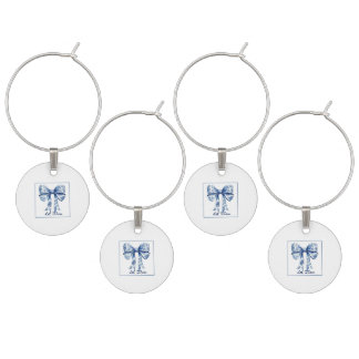 Chinoiserie Bow Wine Charm – "Let Them"