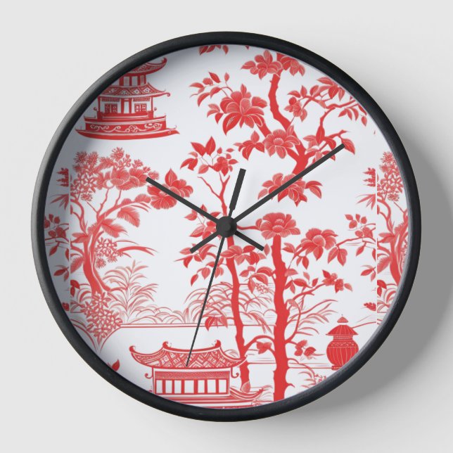 CHINOISERIE BREEZE Wall Clock (Front)