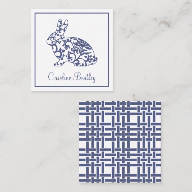 Chinoiserie Bunny Rabbit Gift Enclosure Cards (Front/Back)