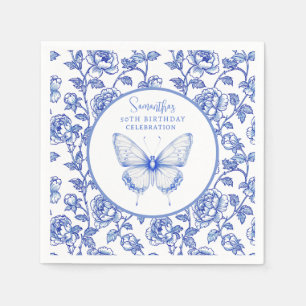 Chinoiserie Butterfly Birthday Plate Napkins