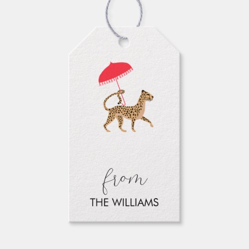 Chinoiserie Cheetah Custom Gift Tags