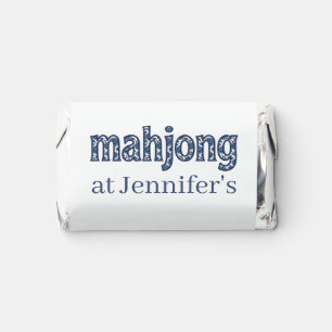 Chinoiserie Chic Blue Personalized Mahjong Hershey's Miniatures