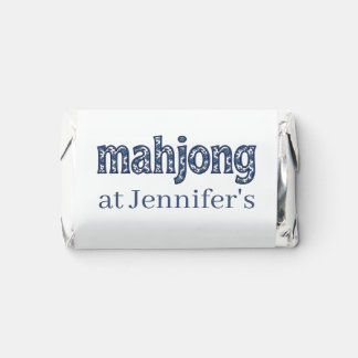 Chinoiserie Chic Blue Personalized Mahjong Hershey's Miniatures