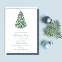 Chinoiserie Chic Christmas Holidays Party Blue