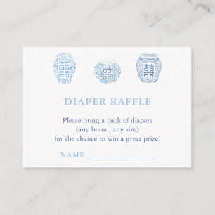 Chinoiserie Chic Diaper Raffle Baby Shower Enclosure Card