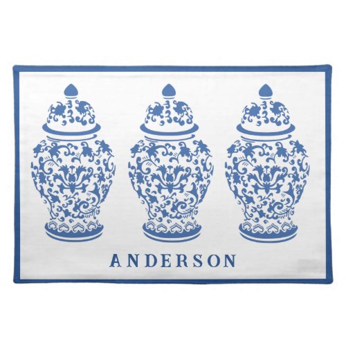 Chinoiserie Chic GingerJar Cloth Placemat