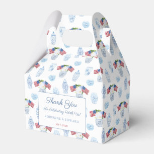 Chinoiserie Chic July 4th Wedding Favor Boxes