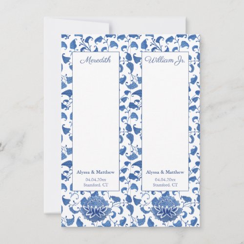 Chinoiserie Chic Wedding Book Marks Place Cards