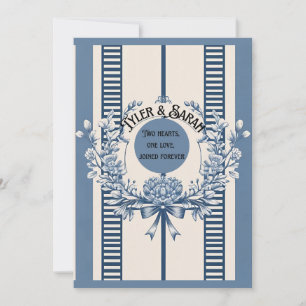 Chinoiserie Chic Wedding Invitation Blue Floral