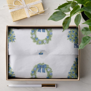 Chinoiserie Christmas Blue and White Tissue Paper