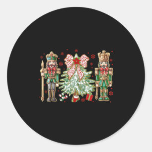 Chinoiserie Christmas Nutcracker Christmas Tree Co Classic Round Sticker
