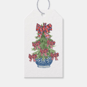 Chinoiserie Christmas Tree, Grandmillenial Custom Gift Tags