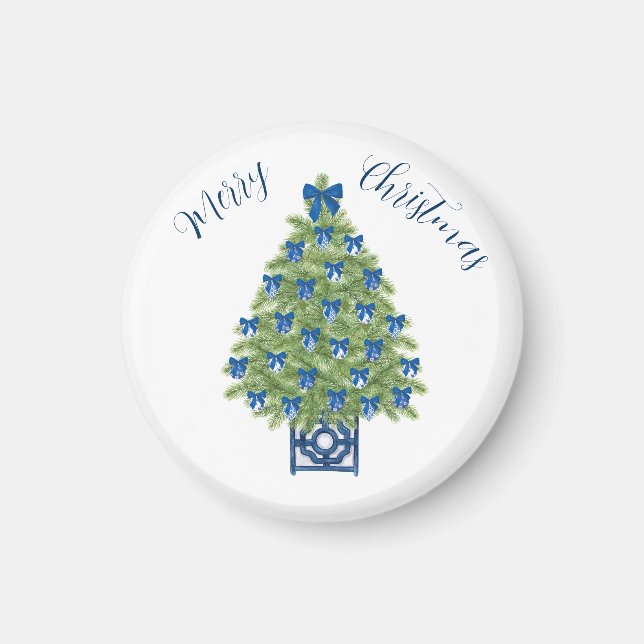 Chinoiserie Christmas Tree Magnet (Front)