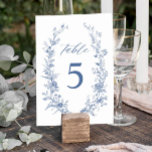 Chinoiserie Classic Blue Floral Wedding Table Number<br><div class="desc">Chinoiserie Classic Blue Floral Wedding Table Number</div>