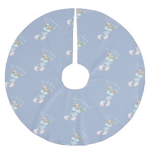Chinoiserie Coastal Grandma Stocking Tree Skirt