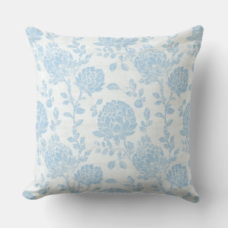 Chinoiserie Coastal Grandmother Throw Pillow