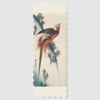 Chinoiserie Colorful Pheasant Bird & Pine Art Bookmarks