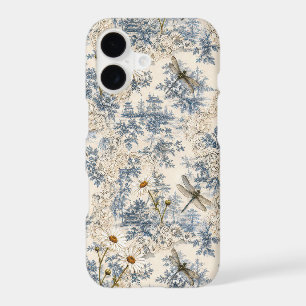 Chinoiserie Dragonflies, Daisies and Lace iPhone 17 Case
