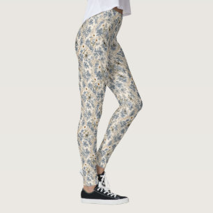 Chinoiserie Dragonflies, Daisies and Lace Leggings