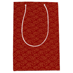 Chinoiserie Elegance for Lunar Dragon Year Chinese Medium Gift Bag