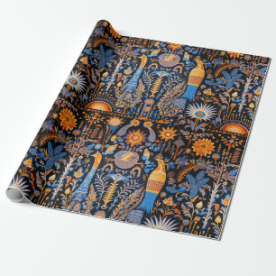 Chinoiserie Exotic Birds Botanical Pattern (10) Wrapping Paper
