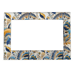Chinoiserie Exotic Birds Botanical Pattern (11) Magnetic Frame