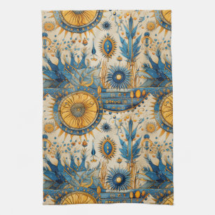 Chinoiserie Exotic Birds Botanical Pattern (1) Kitchen Towel