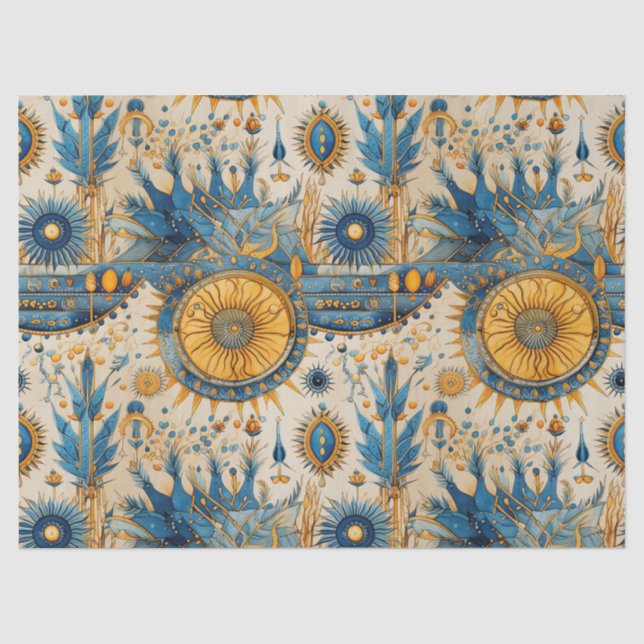 Chinoiserie Exotic Birds Botanical Pattern (1) Tissue Paper (Front)