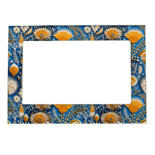 Chinoiserie Exotic Birds Botanical Pattern (2) Magnetic Frame