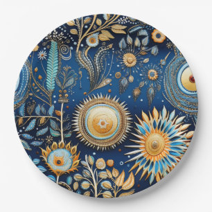 Chinoiserie Exotic Birds Botanical Pattern (2) Paper Plates