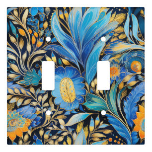 Chinoiserie Exotic Birds Botanical Pattern (3) Light Switch Cover