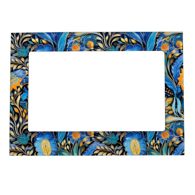 Chinoiserie Exotic Birds Botanical Pattern (3) Magnetic Frame (Front)