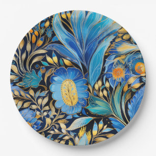 Chinoiserie Exotic Birds Botanical Pattern (3) Paper Plates
