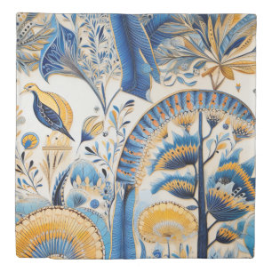 Chinoiserie Exotic Birds Botanical Pattern (4) Duvet Cover