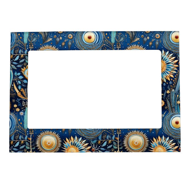 Chinoiserie Exotic Birds Botanical Pattern (4) Magnetic Frame (Front)