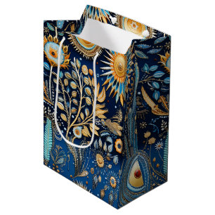 Chinoiserie Exotic Birds Botanical Pattern (4) Medium Gift Bag