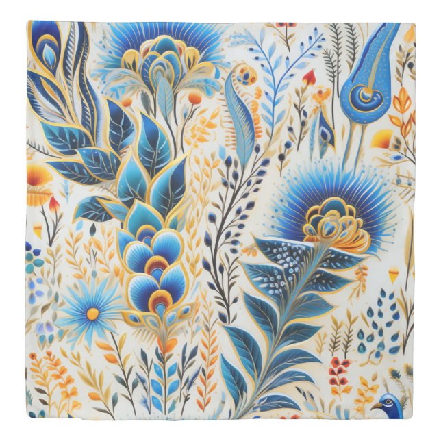 Chinoiserie Exotic Birds Botanical Pattern (5) Duvet Cover (Front)