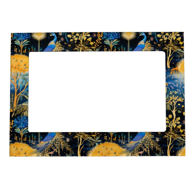 Chinoiserie Exotic Birds Botanical Pattern (5) Magnetic Frame (Front)