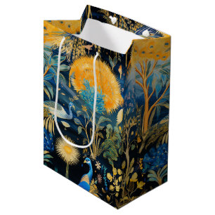 Chinoiserie Exotic Birds Botanical Pattern (5) Medium Gift Bag